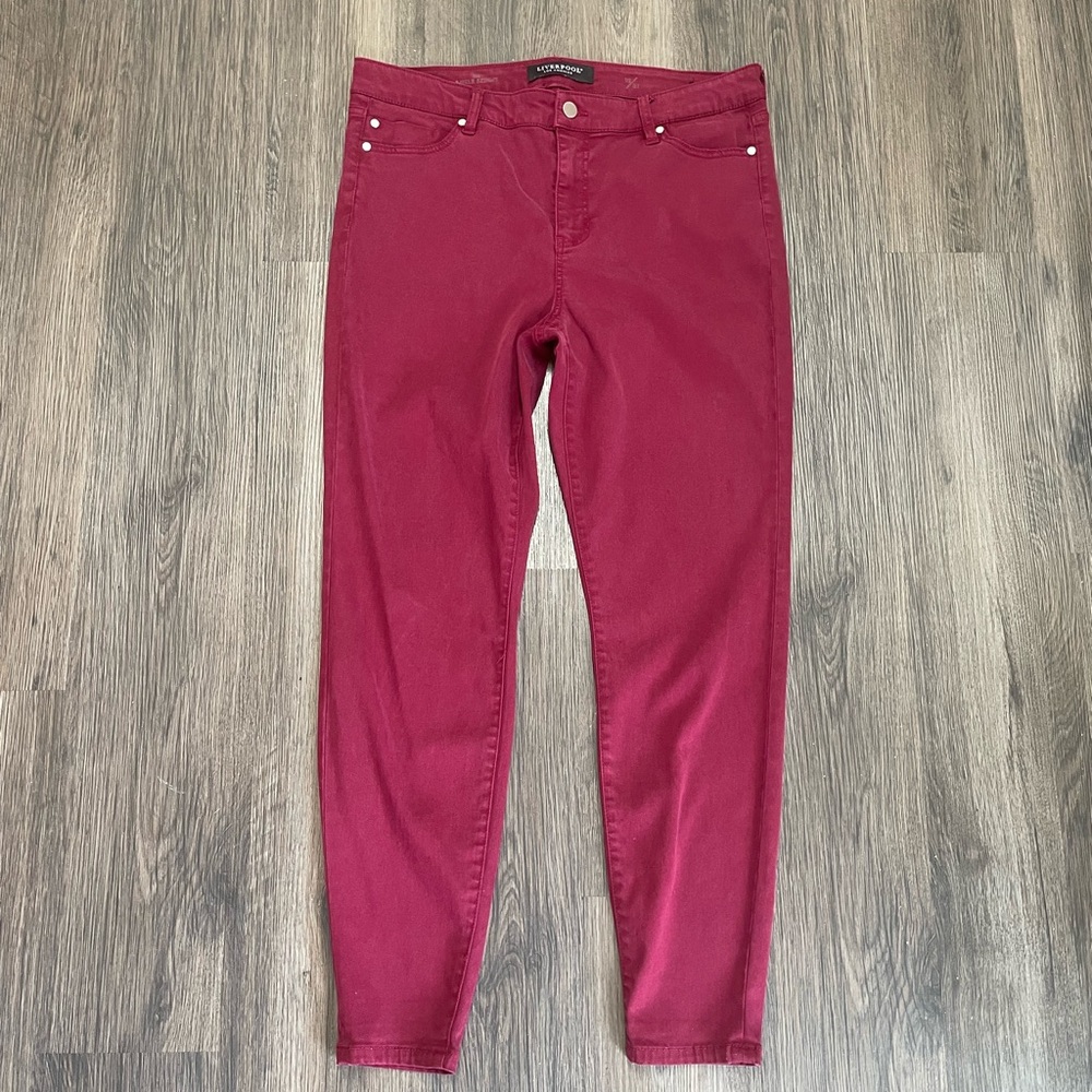 Liverpool Maroon Skinny Jeans